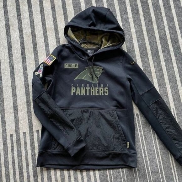Nike NFL Carolina Panthers 2020 on field apparel salute to service pullover. Med - Picture 9 of 10